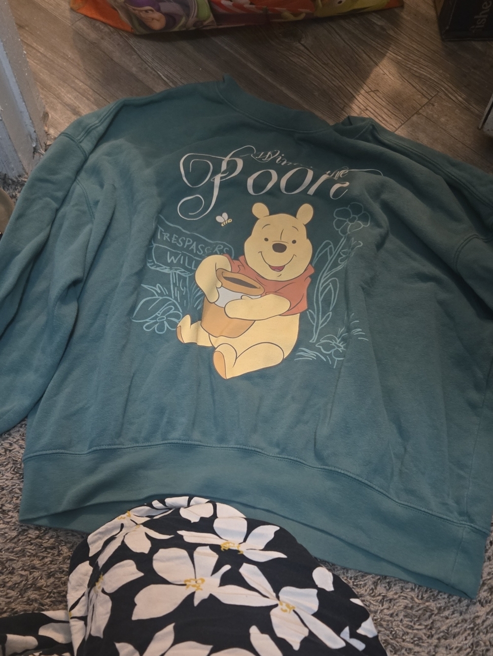 Winnie the Pooh Blue Crewneck Sweater